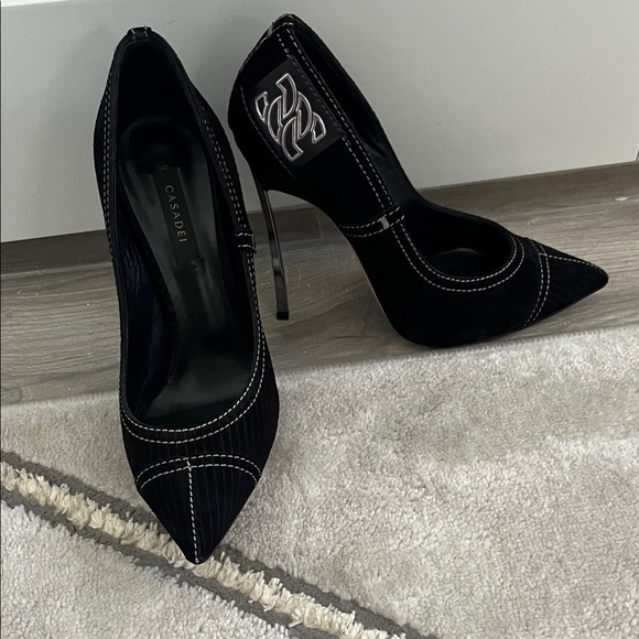 Casadei Shoes - Casadei Black suede Heels